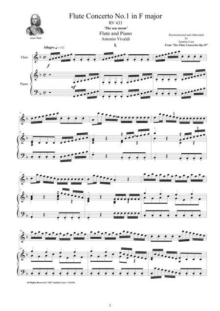 Vivaldi - Six Flute Concertos Op.10 For Flute And Piano - Full Scores And Flute Part